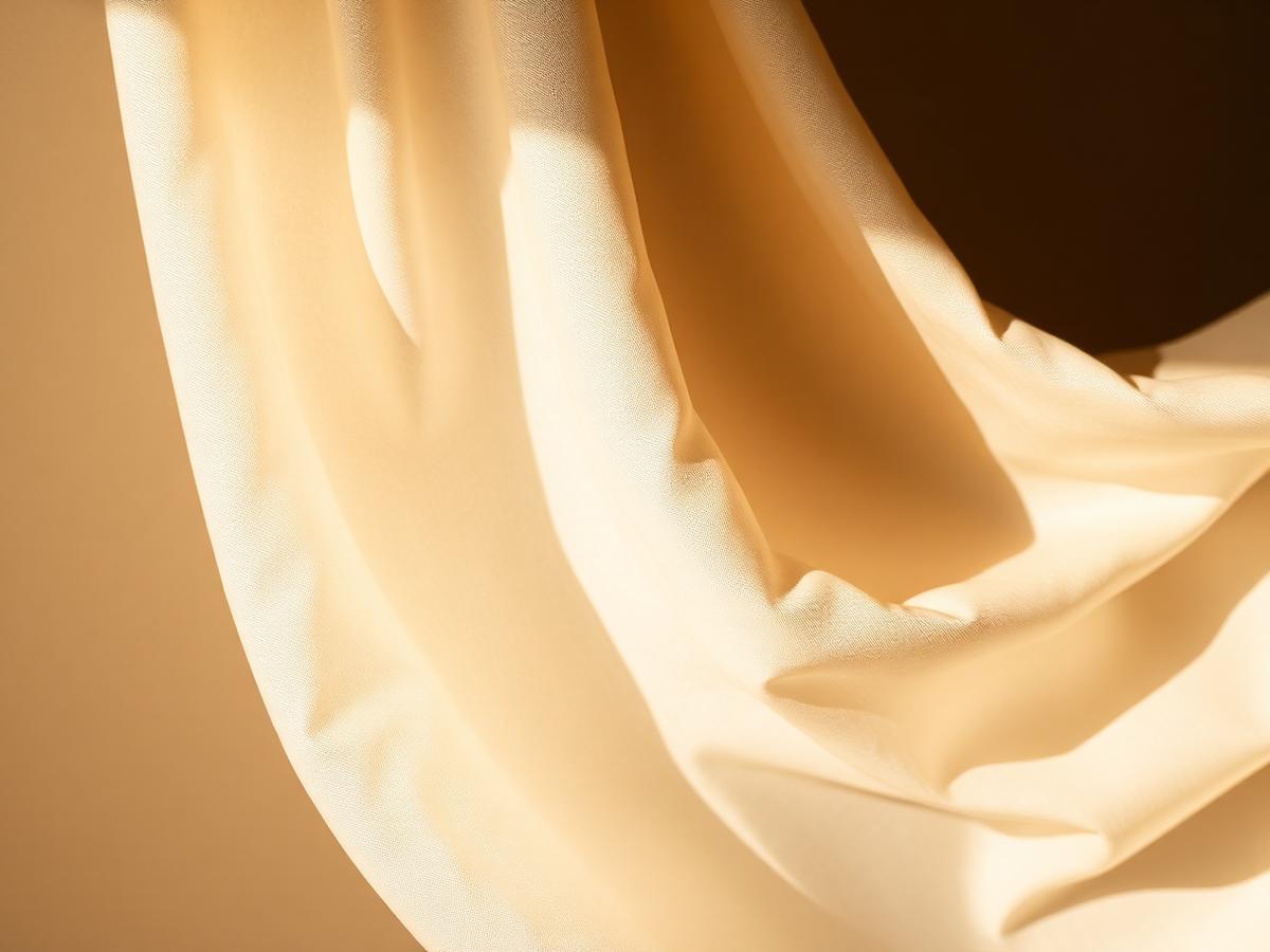 Soft draped ivory linen